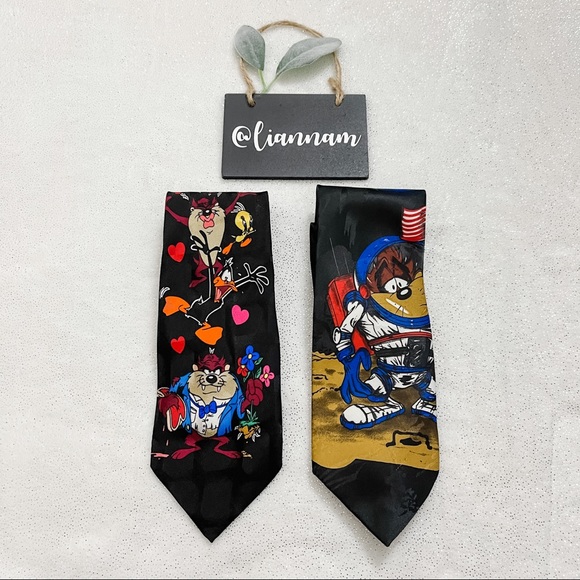 Other - Looney Tunes Set of 2 Black Looney Tunes Ties